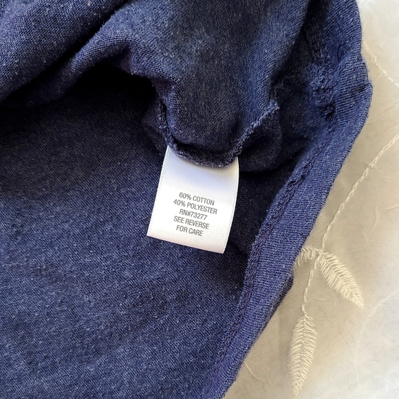 SO Vintage Y2K Navy Blue Fitted Short Sleeve T-Shirt With Cap Sleeves For Women - Picture 5 of 7